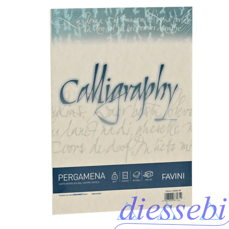 Risma Pergamena A4 190gr Sabbia (02) Calligraphy Favini