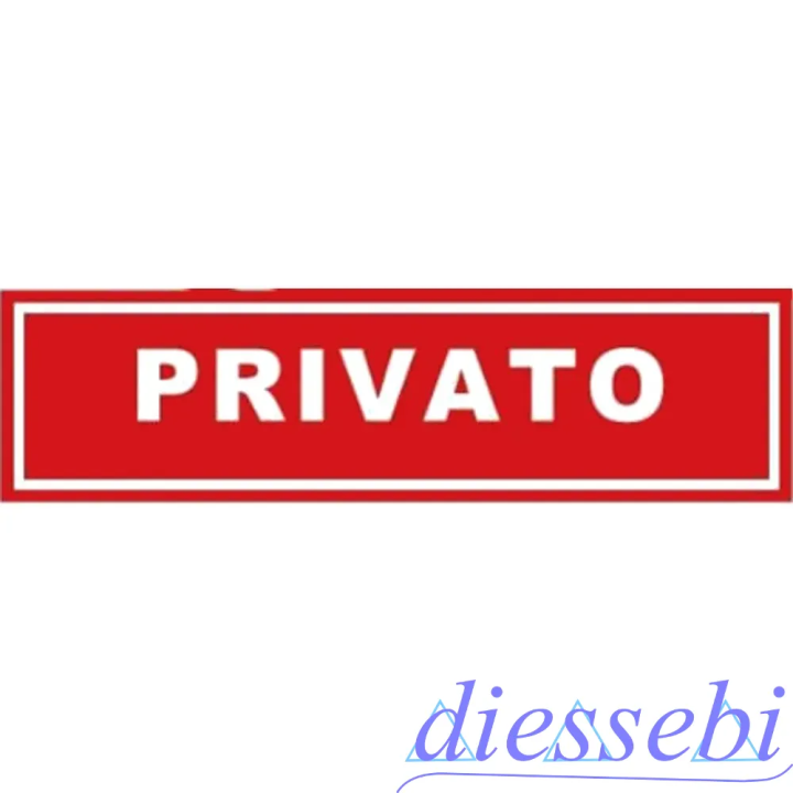 Targhetta Autoadesiva "Privato" Rosso Letterix