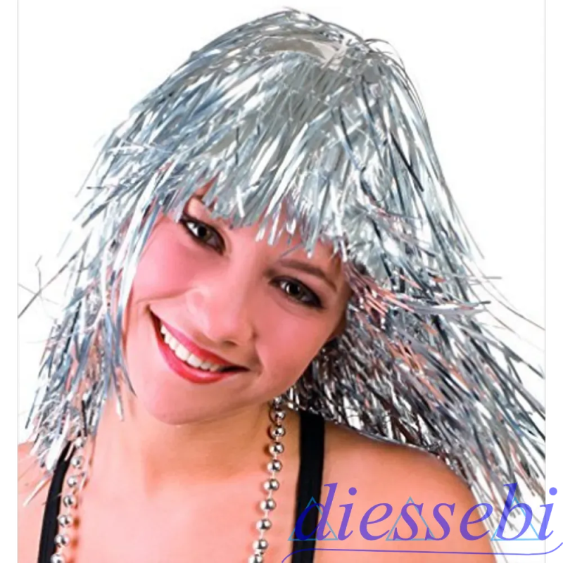 Parrucca Metallizzata Argento - Wig Metallic Silver