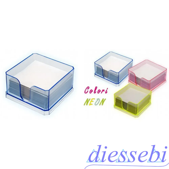 Cubo Portafoglietti 10x10cm - Metro Square Metro Holder 3437 Blu neon