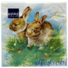 Tovagliolo Decoupage Conigli 33x33cm CWR