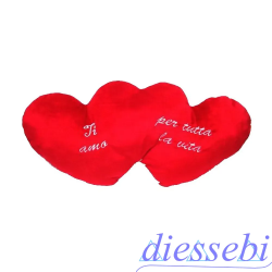 Doppio Cuore con Dedica 60cm