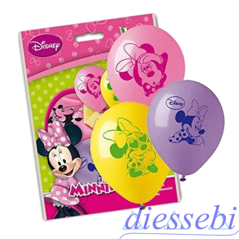 Busta 10 Palloncin Minnie Disney Medium size Standard Festa Balloon