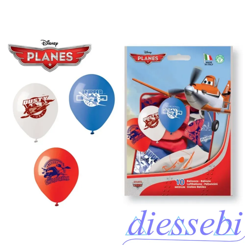 Busta 10 Palloncin Planes Disney Medium size Standard Festa Balloon