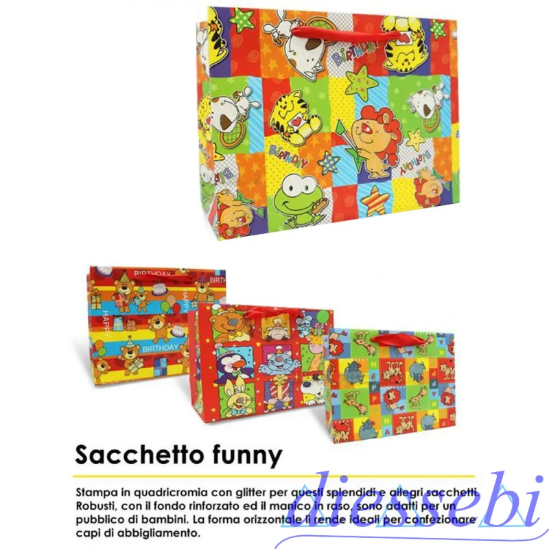 Shopper Orizzontale Funny mis. L 32x44x13cm