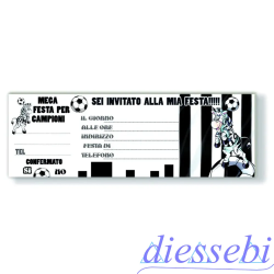 Carnet 15 Inviti Compleanno Juventus