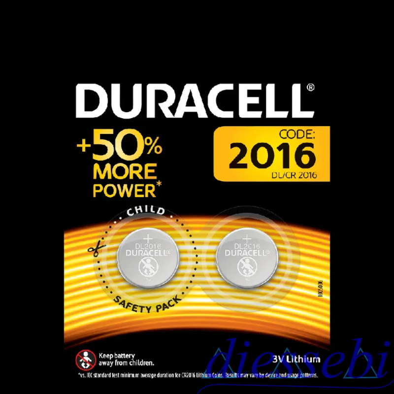 Blister 2 Batterie CR2016 3V Duracell