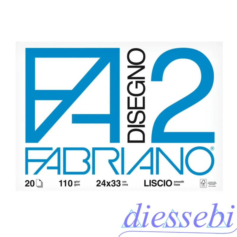 Album da Disegno Liscio 24x33cm 20fg F2 Fabriano
