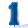 Mylar Numero 1 Blu 100cm