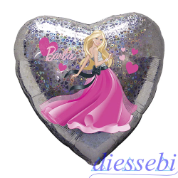 Mylar Barbie Love Hearts 18 inch (45cm)