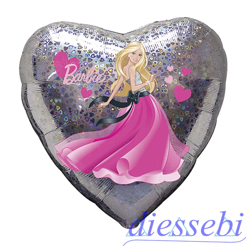Mylar Barbie Love Hearts 18 inch (45cm)