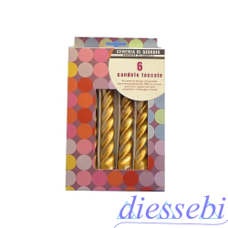 Candela Tortiglione Laccata Oro Ceneria di Giorgio