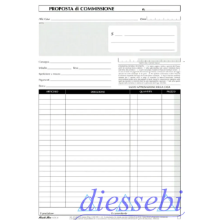 Blocco Proposta di Commissione A4 3 copie autoricalcante Prodotti Flex