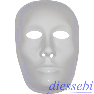 Maschera Viso Bianca 23cm da Dipingere Carnival Toys