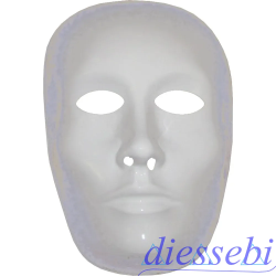 Maschera Viso Bianca 23cm da Dipingere Carnival Toys