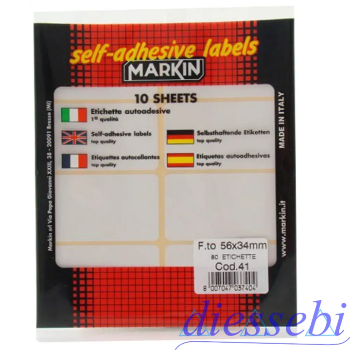 Etichette Adesive 56x34mm Markin