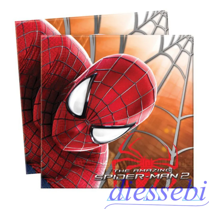 Confezione 20 Tovaglioli 2 Veli 33x33cm Spiderman2 Marvel