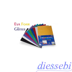 Blister 10fg A4 Eva Foam Glitter (colori assortiti)