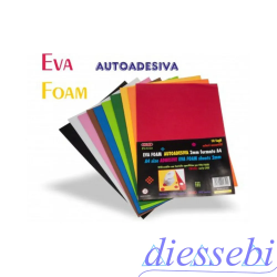 Blister 10fg A4 Eva Foam Adesiva 2mm (colori assortiti)
