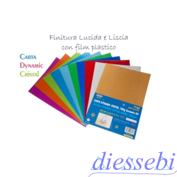 Blister 10fg A4 Dynamic Cristal 180gr (colori assortiti)