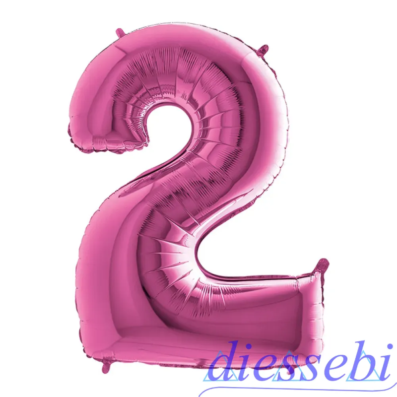 Mylar Numero 2 Fucsia 100cm