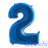 Mylar Numero 2 Blu 100cm