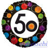 Mylar 50° Style Party Balloon Kaleidoscope 45cm (bianco con bordo nero)