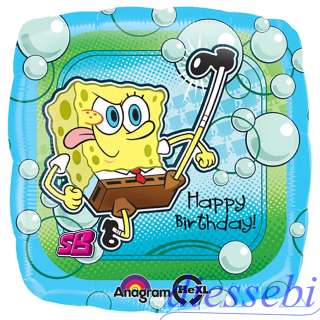 Mylar Compleanno Happy Birthday Spongebob 45cm Anagram