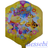 Mylar Happy Birthday Winnie the Pooh Giallo 45cm Style Party Balloon