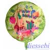 Mylar Happy Birthday Winnie the Pooh Verde 45cm Style Party Balloon