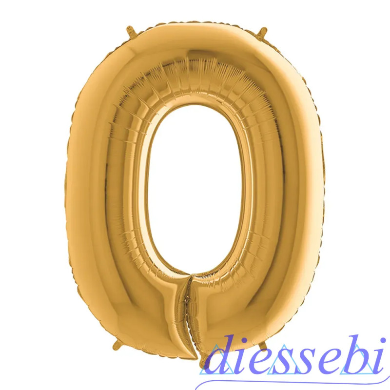 Mylar Mini Numero 0 Oro 35cm