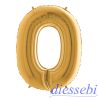 Mylar Mini Numero 0 Oro 35cm