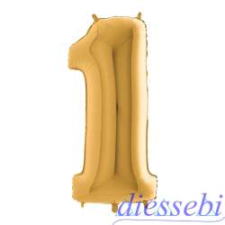 Mylar Mini Numero 1 Oro 35cm