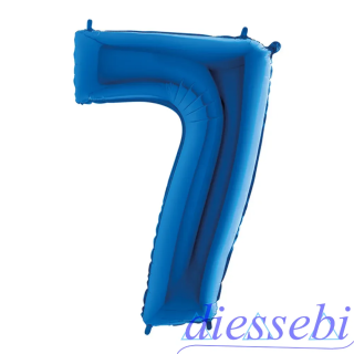 Mylar Mini Numero 7 Blu 35cm