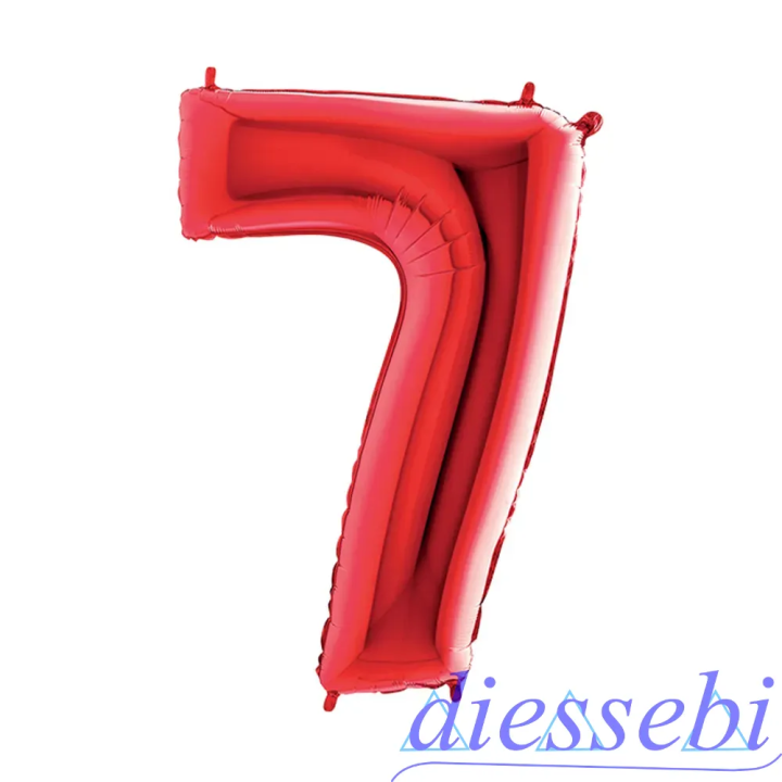 Mylar Mini Numero 7 Rosso 35cm