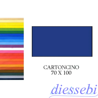 Cartoncino 70x100cm 200gr Blu (34) Fabriano