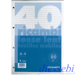 Ricambi A5 1R 40 fogli Bianchi Blasetti