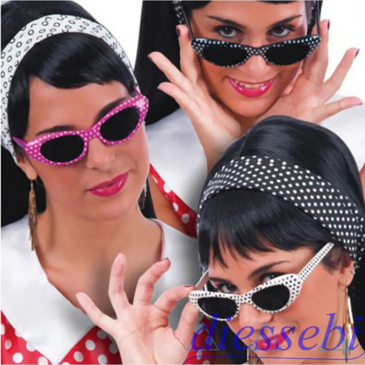 Occhiali Anni '60 a Pois Carnival Toys (colori assortiti)