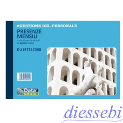 Blocco Presenze Mensili A5 2 copie autoricalcanti Data Ufficio