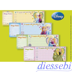 Carnet 15 Inviti Compleanno Frozen Disney