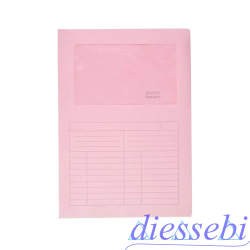 Confezione 50 Cartelle con Finestra Sintex A4 Rosa