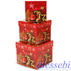Scatola Regalo Natale 13,5x13,5x12cm