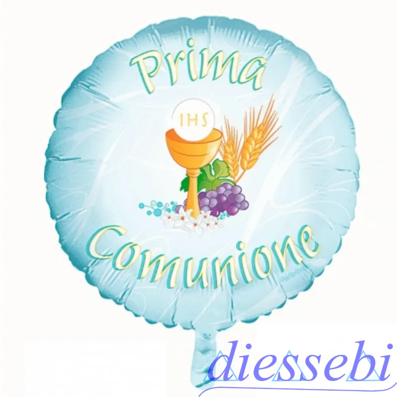 Mylar Prima Comunione Celeste