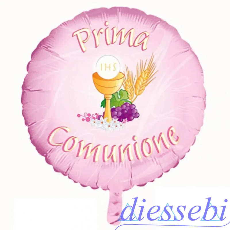 Mylar Prima Comunione Rosa