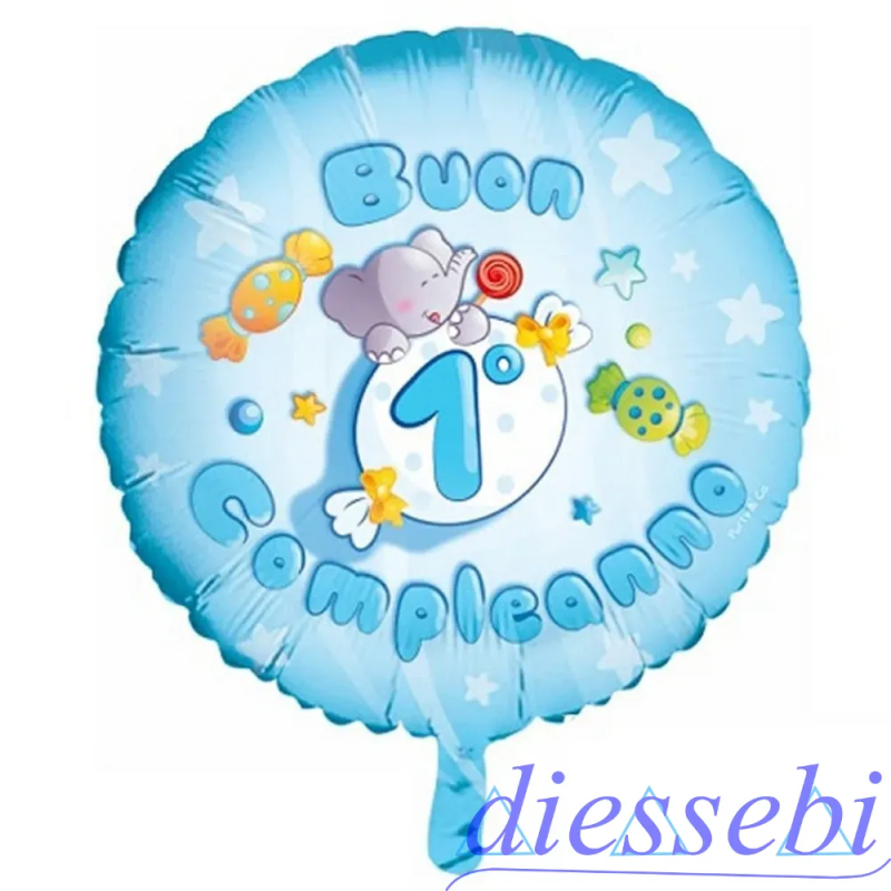 Mylar 1° Compleanno Celeste