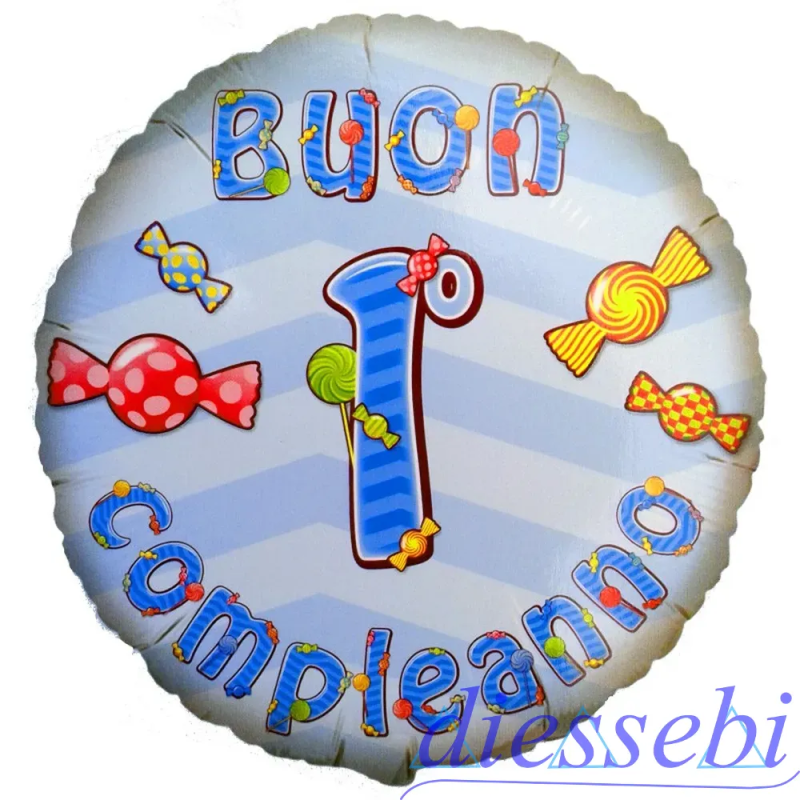 Mylar 1° Compleanno Celeste