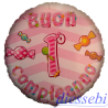 Mylar 1° Compleanno Rosa