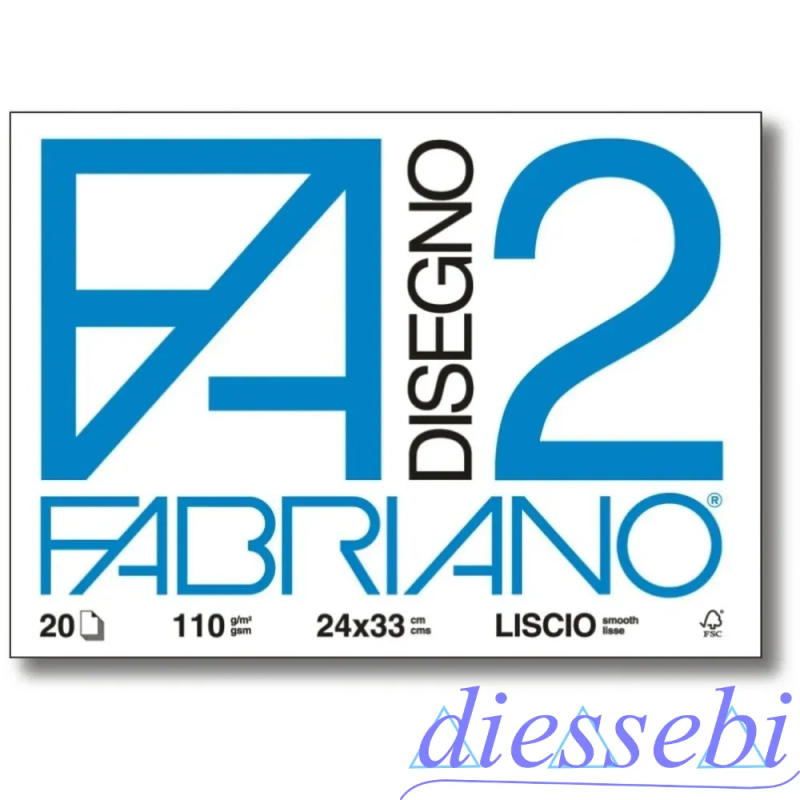 Album da Disegno Riquadrato 24x33cm 20fg F2 Fabriano