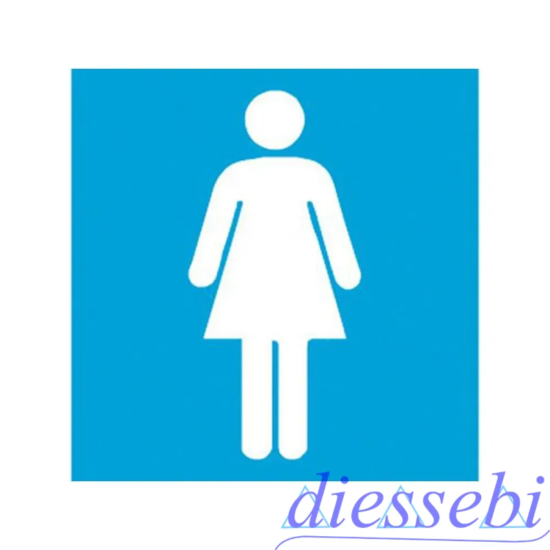 Cartello Adesivo WC Donna 17x17cm Letterfix