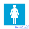 Cartello Adesivo WC Donna 17x17cm Letterfix